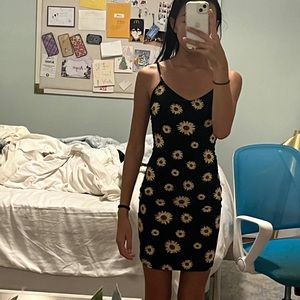 sunflower bodycon dress